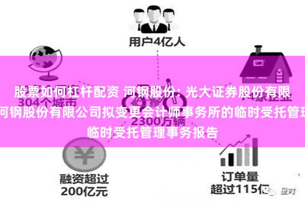 股票如何杠杆配资 河钢股份: 光大证券股份有限公司 关于河钢