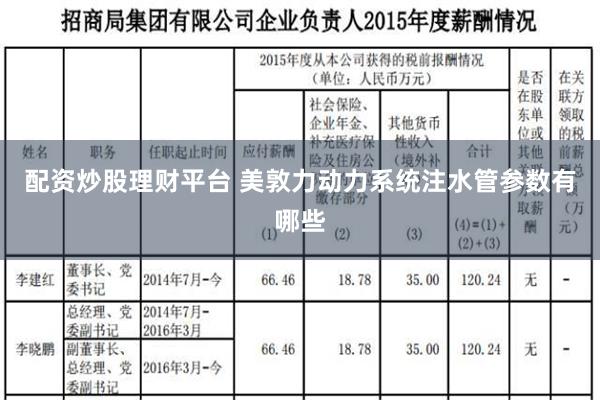 配资炒股理财平台 美敦力动力系统注水管参数有哪些