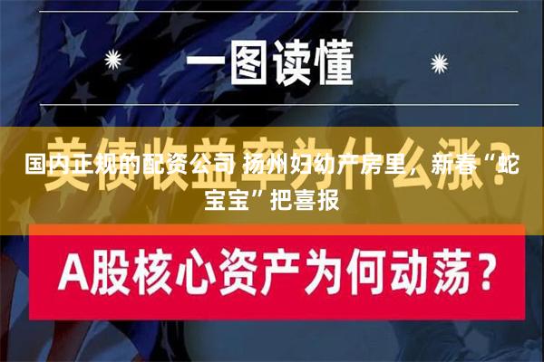 国内正规的配资公司 扬州妇幼产房里，新春“蛇宝宝”把喜报