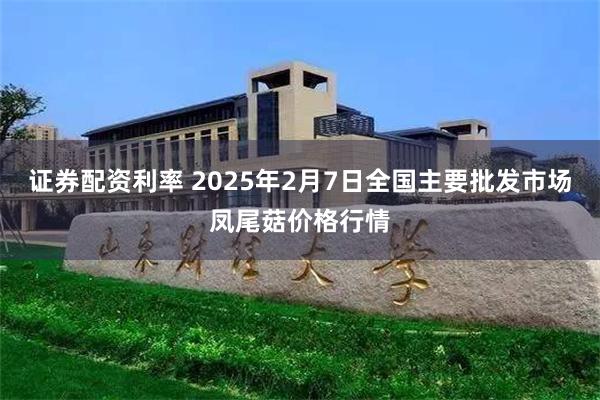 证券配资利率 2025年2月7日全国主要批发市场凤尾菇价格行